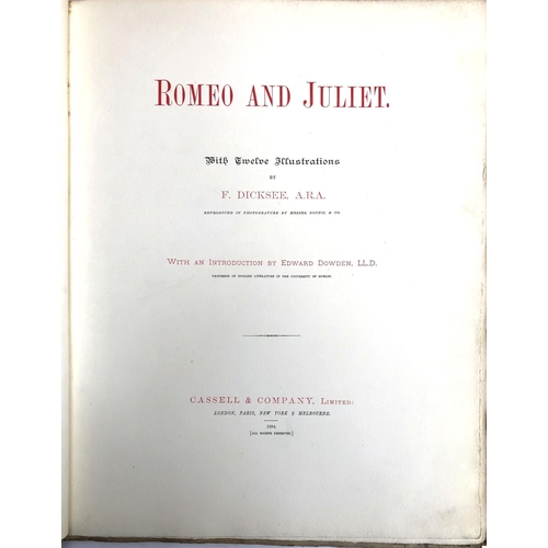 439 - DICKSEE, Frank (illus.), 'Romeo and Juliet' , Cassell and Co., 1884, with twelve illus. in photograv... 