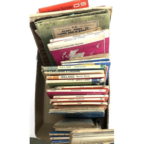 444 - MAPS: Ordnance Survey and others. A box. c. 40 items.