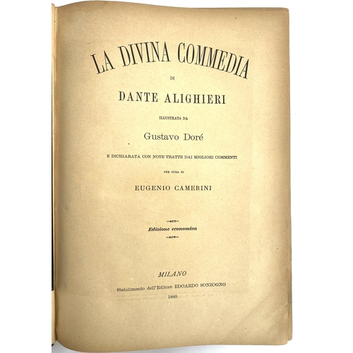 489 - DORE, Gustavo (sic - the book is in Italian). 'La Divina Commedia di Dante Alighieri', Suzogno, Mila... 