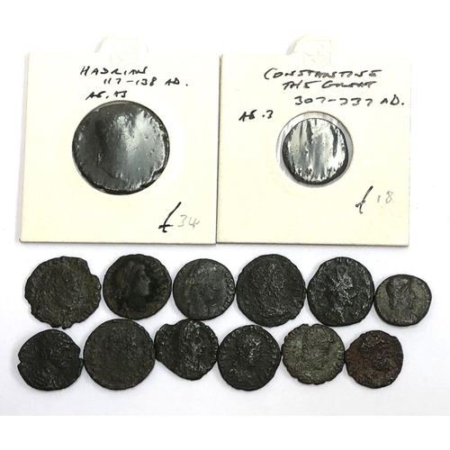 62 - A quantity of Roman coins to include Constantine the Great, Hadrian, etc