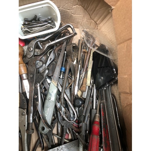 1151 - A box of vintage hammers and mallets, together with a further box of tools comprising various socket... 