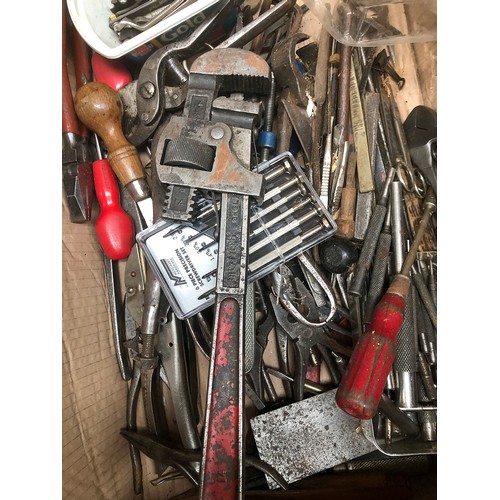 1151 - A box of vintage hammers and mallets, together with a further box of tools comprising various socket... 