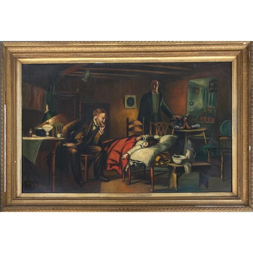 835 - An early 20th century copy after Luke Fildes 'The Doctor', 62x100cm