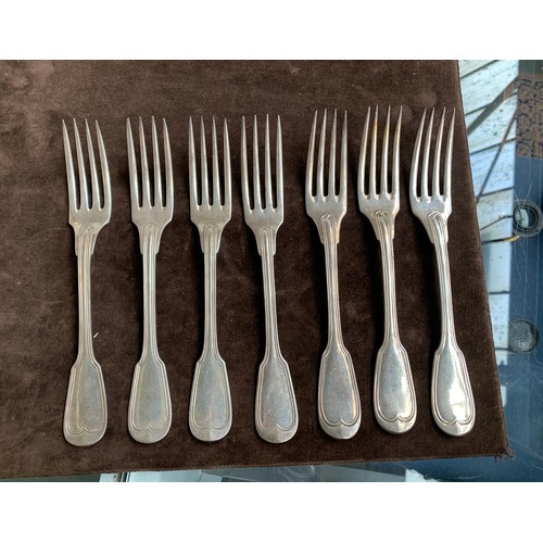 92 - A mixed lot of mostly plated flatware, to include Christofle spoons (5) and forks (4)