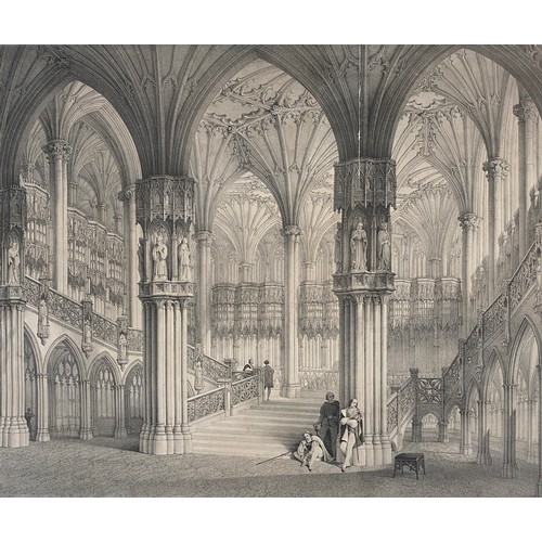 507 - Day & Haghe after G. Hawkins, 'Entrance to the House of Lords', 19th century lithograph, 40x48cm