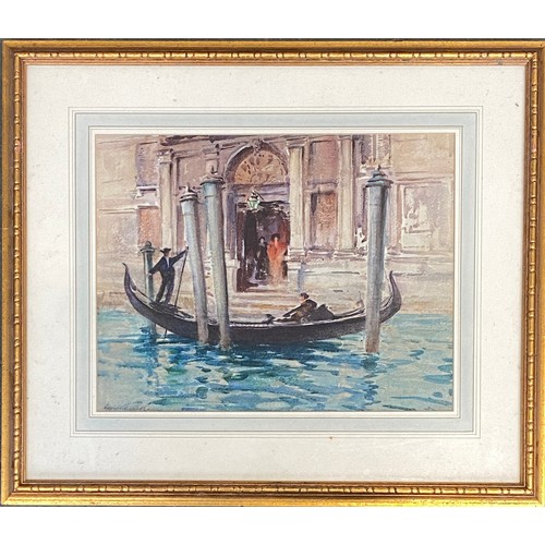 526 - Harold Louis Latham (1888-1971), Venetian study, watercolour on paper, 28x36cm