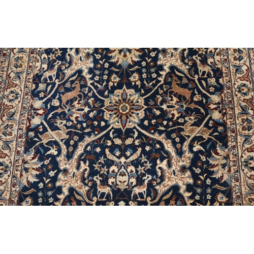 654 - A Tabriz part silk rug, approx. 134x76cm