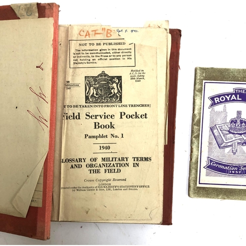 372 - MILITARIA. An officer's Field Service Pocket Book for the early years of WW2. Signed by the lieutena... 