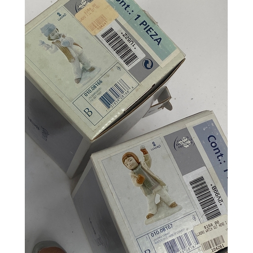 167 - Two boxed Lladro figurines: 'I'll get You' model no. 8166, and 'Watch Out Here It Comes', model no. ... 