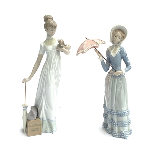 178 - Two Lladro figurines: 'Aranjuez Little Lady' model no. 4879 and 'Travelling Companion', model no. 67... 