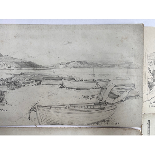 494 - Local interest: a portfolio of eight pencil drawings by William Robert Hay, mostly Lyme Regis, Charm... 