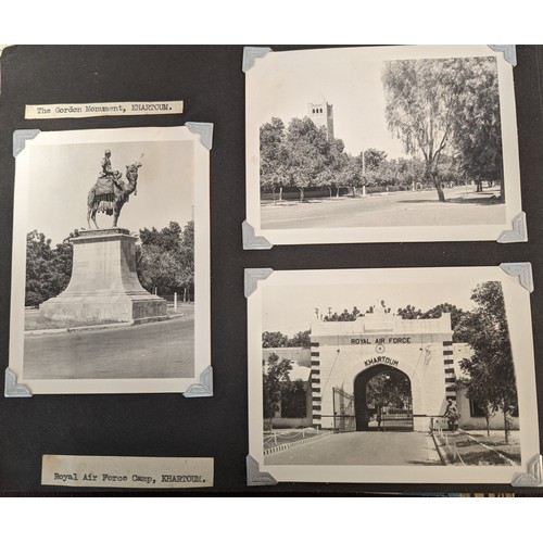 421 - Two 1950s photo albums of Aden and Khartoum belonging to L.A.C. Roy Grix, stationed at Steamer Point... 