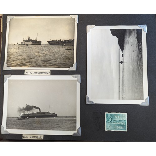 421 - Two 1950s photo albums of Aden and Khartoum belonging to L.A.C. Roy Grix, stationed at Steamer Point... 