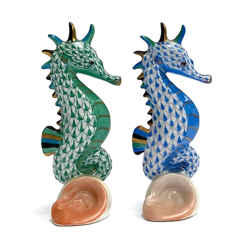 234 - Two Herend Hungary porcelain seahorses, each approx. 10cm (2)