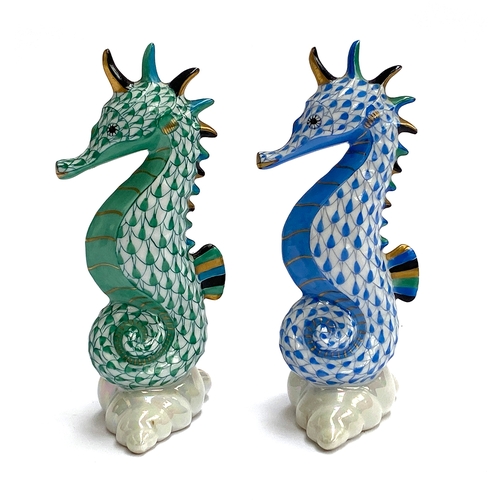 234 - Two Herend Hungary porcelain seahorses, each approx. 10cm (2)