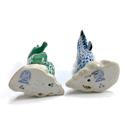 234 - Two Herend Hungary porcelain seahorses, each approx. 10cm (2)