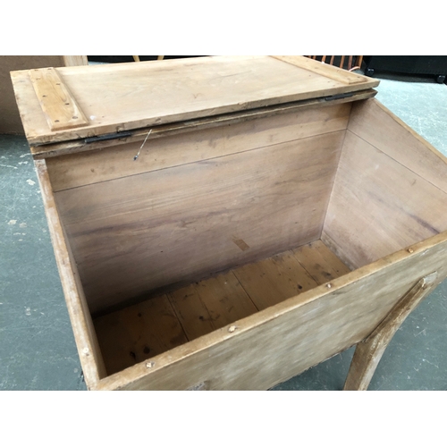 873 - A large sycamore dough/feed bin, 98cmW approx. 100cmH