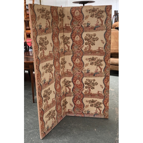 969 - An embroidered two-fold screen, each panel 61x153cm