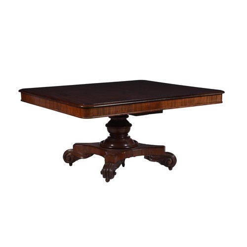 827 - A Victorian mahogany extending dining table, by A Blain, Liverpool, with one addition leaf, the wind... 