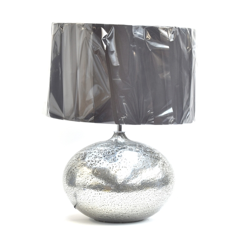 464 - A Heathfield & Co. 'Galileo' silver glass table lamp, with shade, height to top of fitting 36cm rrp.... 