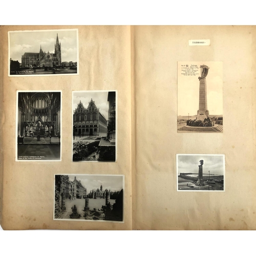 254 - A 1936 scrapbook containing a quantity of photographs and postcards relating to the Canadian memoria... 