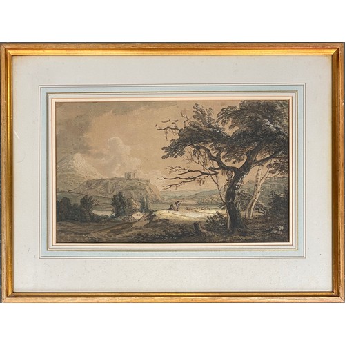 295 - Paul Sandby RA (1731-1809), landscape with tree in foreground, 29x46cm

Inscribed to verso 'from Sir... 