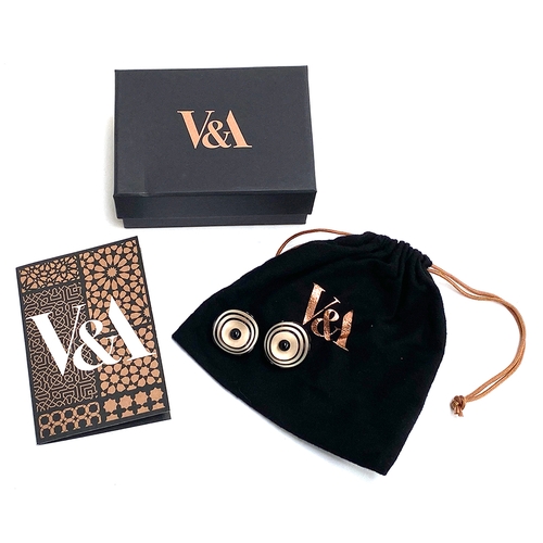 11 - A pair of V&A Angela Caputi modernist clip earrings in box