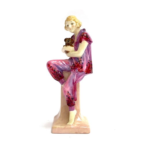 134 - A Royal Doulton Art Deco figurine, 'Lido Lady', designed by Leslie Harradine, model no. HN1220, mark... 