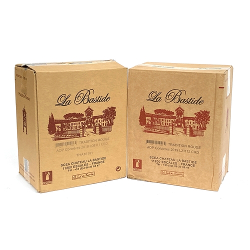 2034 - Chateau La Bastide Corbieres Tradition Rouge 2018 and 2019, 12x75cl