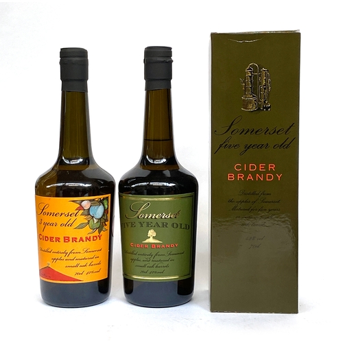 2279 - Somerset 3 year old Cider Brandy, 5x70cl; and a 5 year old Somerset Cider Brandy, boxed