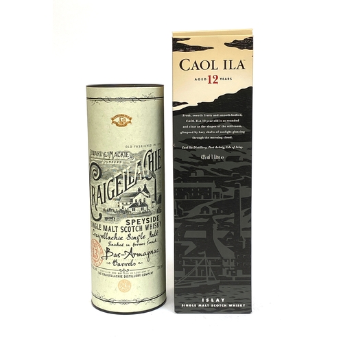 2285 - Craigellachie 13 year old single malt; Caol Ila 12 Year Old Scotch Whisky