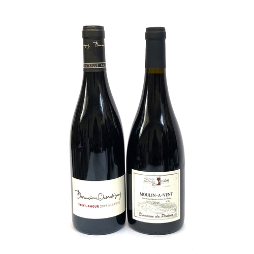 2292 - Domaine Chardigny Saint-Amour 'A La Folie', 4x75cl; Domaine du Penlois Moulin-à-Vent 2014, 3x75cl