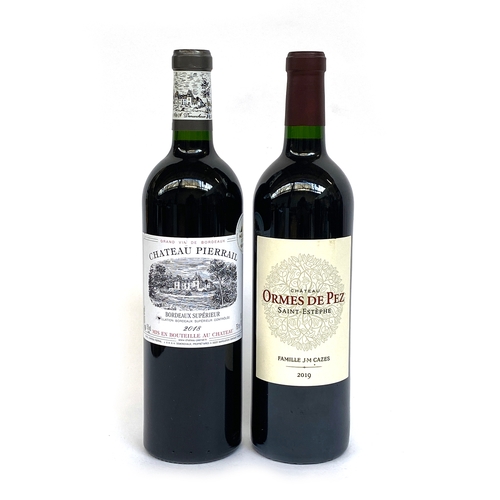 2294 - Chateau Pierrail Bordeaux Superieur 2018, 3x75cl; and Chateau Les Ormes-de-Pez Saint Estèphe 2020, 4... 