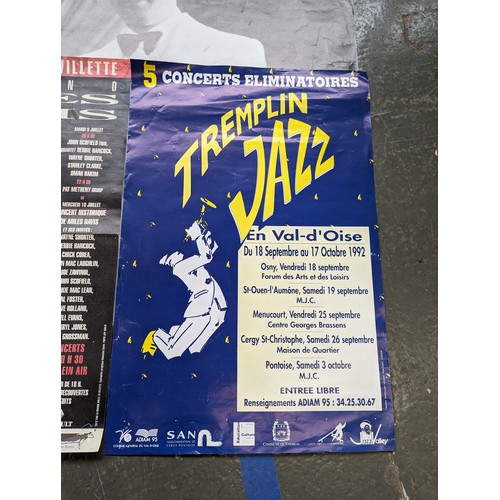 503 - A quantity of French Jazz concert posters to include Tremplin 1992, Grande Parade (Nice) '91, Miles ... 