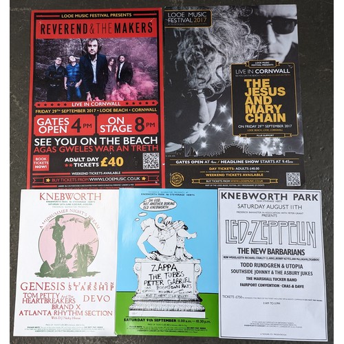 505 - A quantity of musician and festival posters to include: The Jesus and Mary Chain, Buddy Holly, Glast... 