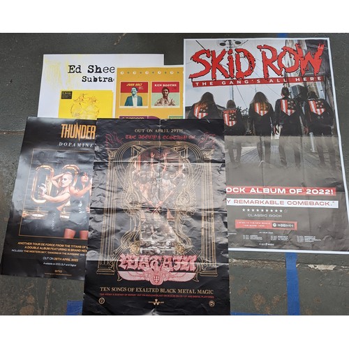 504 - A quantity of album promotion posters to include: Johnny Marr, Blur, Gene Vincent, Slash, Jarak Qari... 