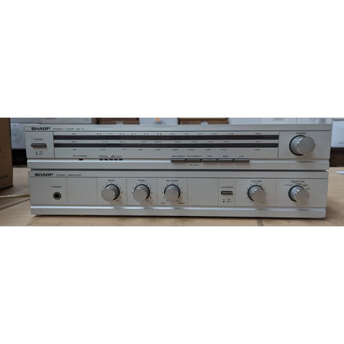 295 - Vintage Hi-Fi interest: A Sanyo DCA 1001 Amplifier, Sharp SA-11 Stereo Receiver, and a Pioneer Synth... 