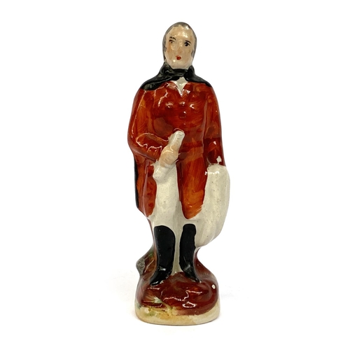 144 - A small Staffordshire figurine of the Duke of Wellington, 13cmH