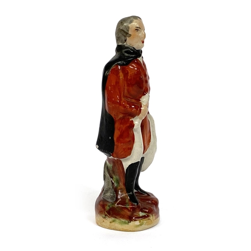 144 - A small Staffordshire figurine of the Duke of Wellington, 13cmH