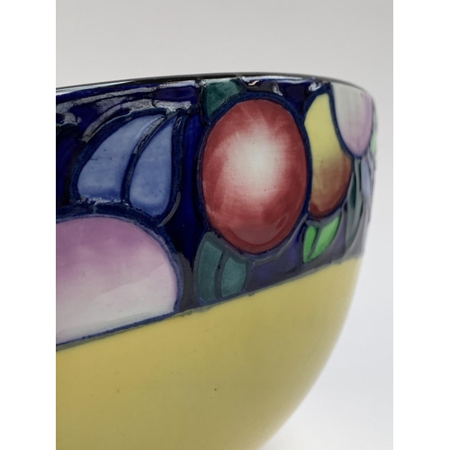 158 - A Charlotte Rhead for Bursley Ltd Crown Pottery fruit bowl c.1926, pattern no. 736, the exterior wit... 