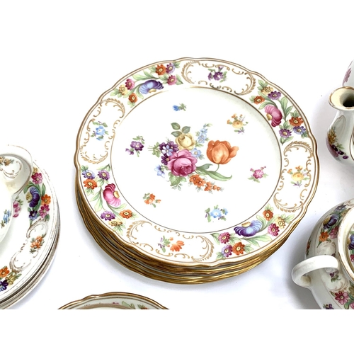 165 - A collection of Schumann Arzberg Bavaria porcelain, 'Empress Dresden Flowers' pattern, approx. 41 pi... 