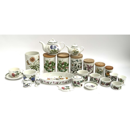 180 - A quantity of Portmeirion ceramics, mainly Botanic Garden, to include teapots, kitchen canisters, ja... 