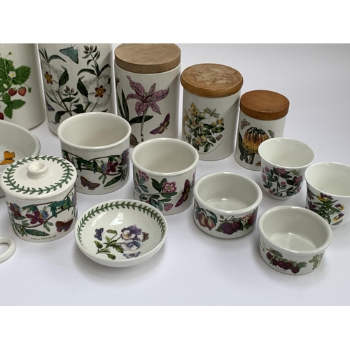 180 - A quantity of Portmeirion ceramics, mainly Botanic Garden, to include teapots, kitchen canisters, ja... 