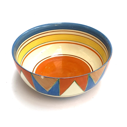 182 - A Clarice Cliff Bizarre geometric pattern fruit bowl, 19cmD