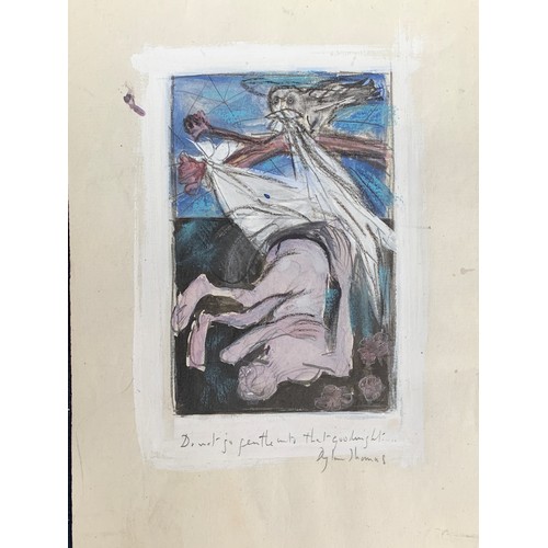 406 - Gwyneth Stark after Ceri Richards (1903-1971), 'Do not go gentle into that goodnight', pastel and in... 