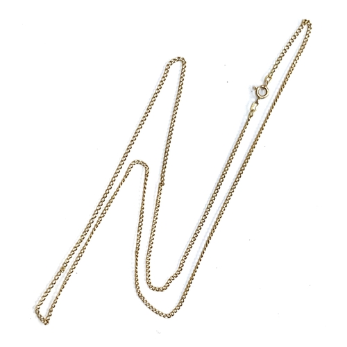 27 - A 9ct gold chain, 80cmL unclasped, 11.3g