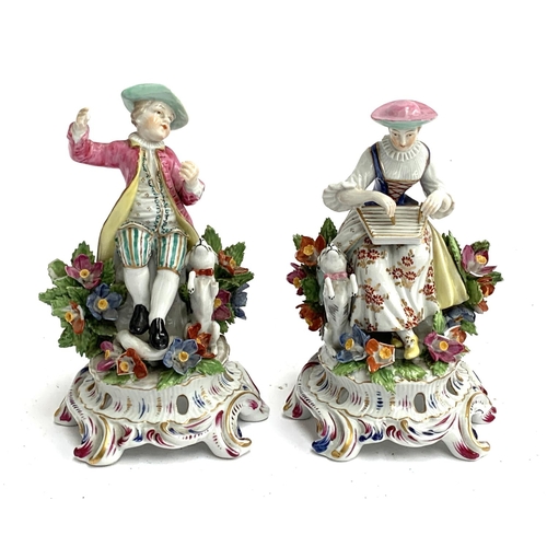 220 - Two Staffordshire flatbacks of a sailor and a seated girl, each approx. 20.5cmH, together with two C... 