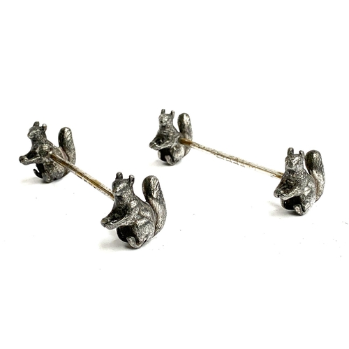 117 - Two unusual WMF Art Nouveau silver plated squirrel knife rests, stamped WMF EP I/O OX 9cmL