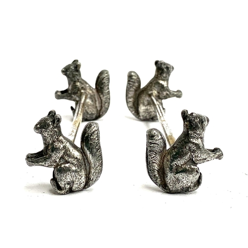 117 - Two unusual WMF Art Nouveau silver plated squirrel knife rests, stamped WMF EP I/O OX 9cmL