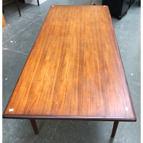 648 - A mid century McIntosh style teak dining table, 183x79x72cmH